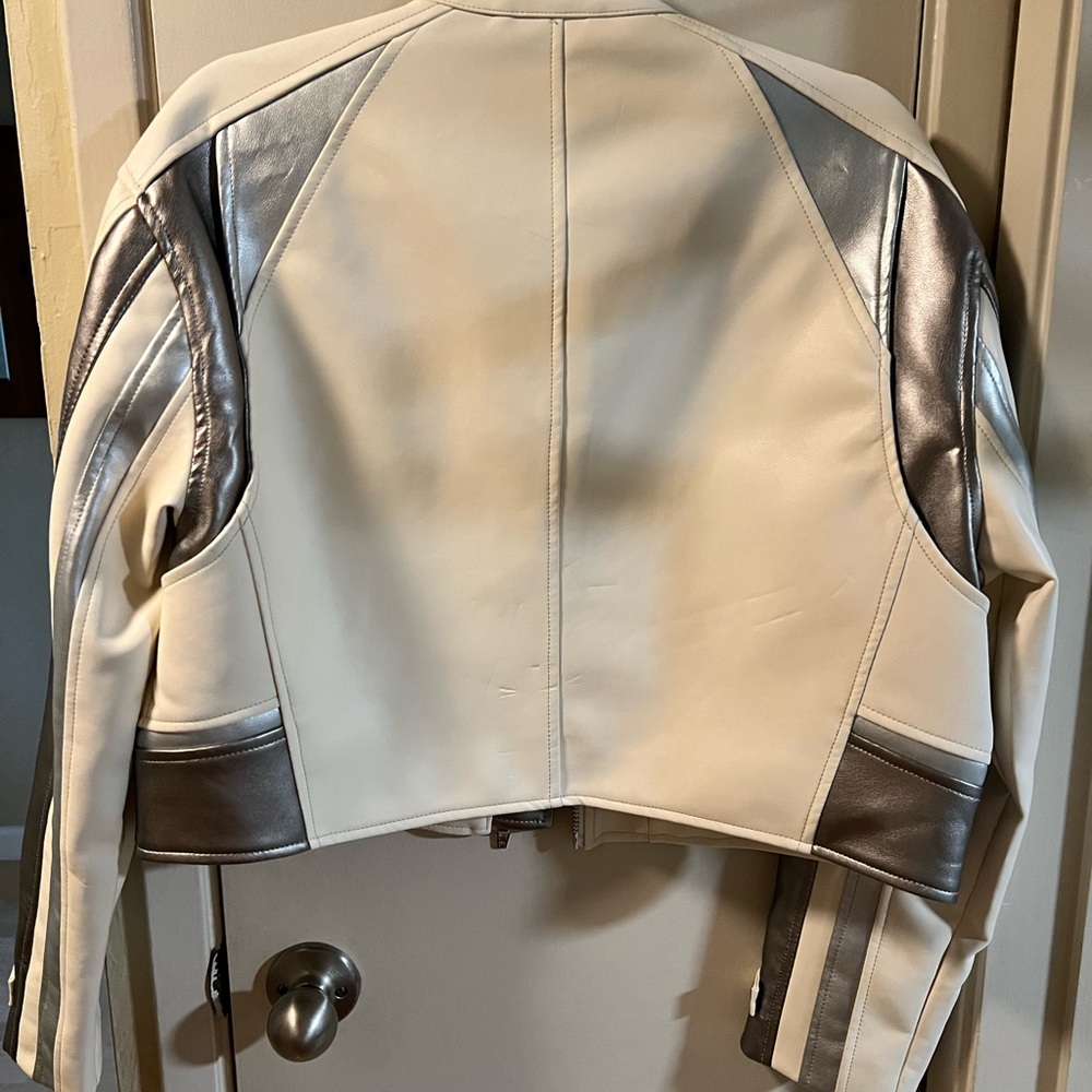 Blank NYC Metallic Silver and Cream Jacket (NWT) - Picture 2 of 7